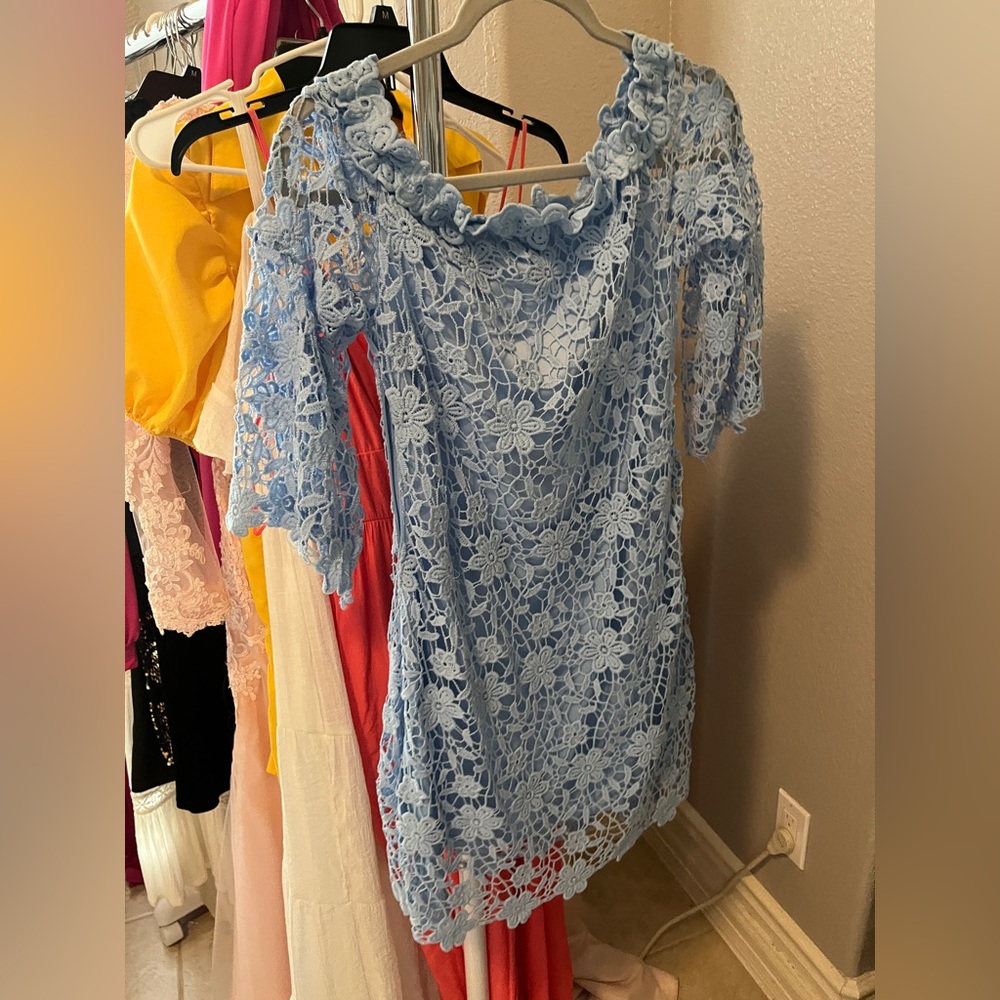 Blue Lace Women's Top